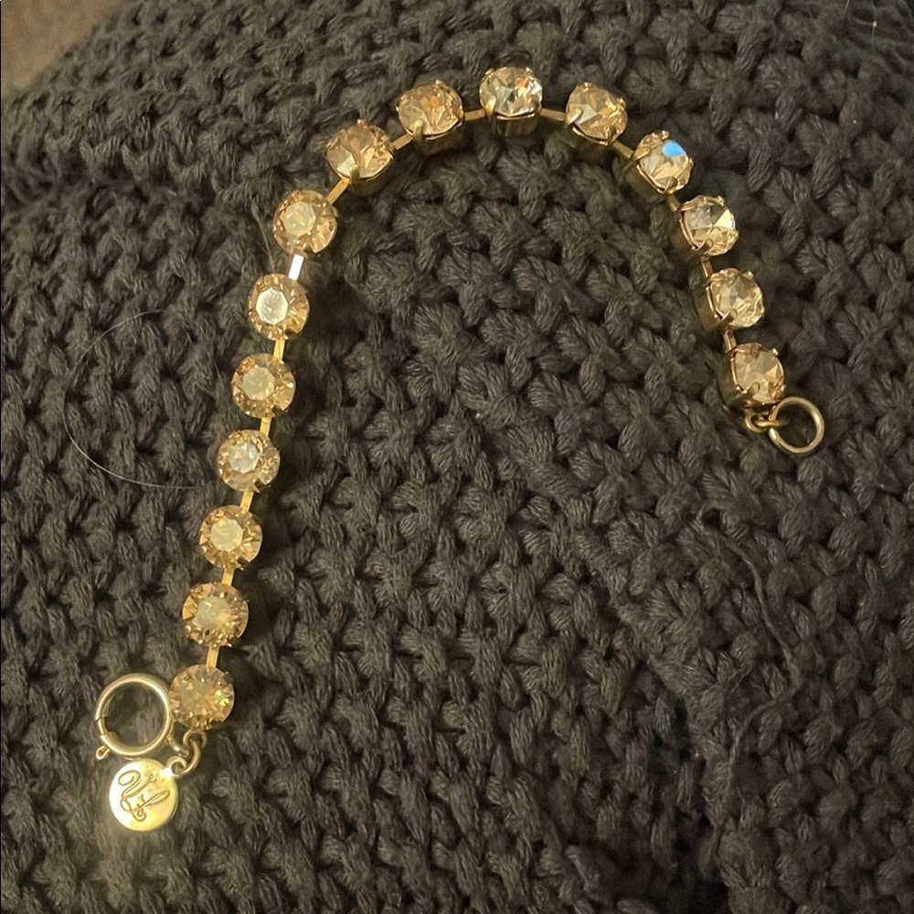 Victoria Lynn Gold and Cream Beaded Bracelet
